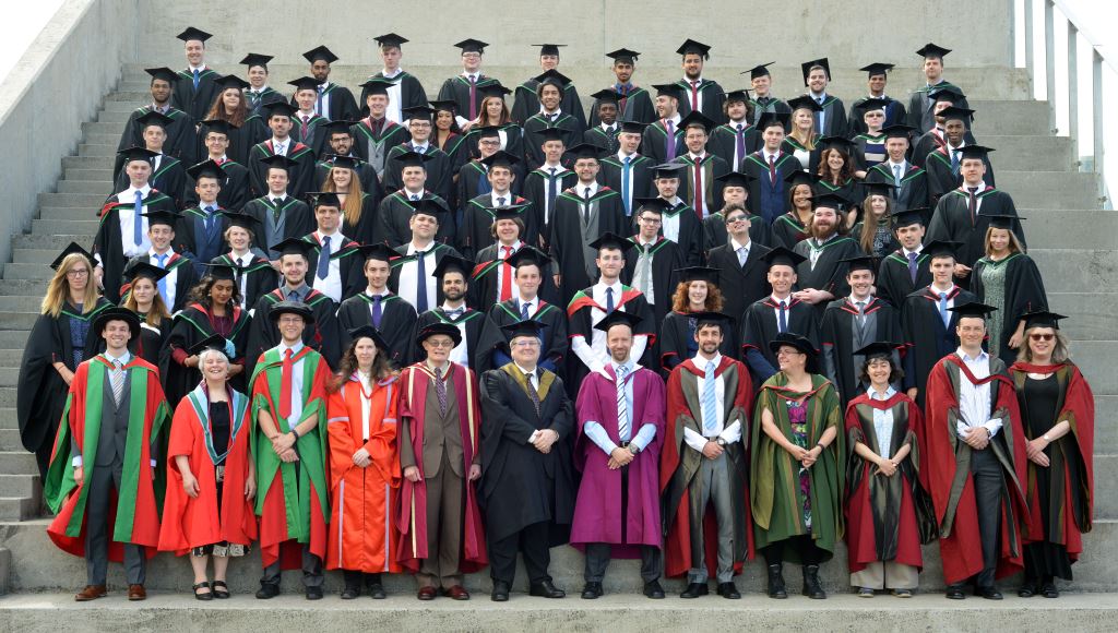 Photo of all the graduates of the Aberystwyth University Computer Science Department, class of 2016.